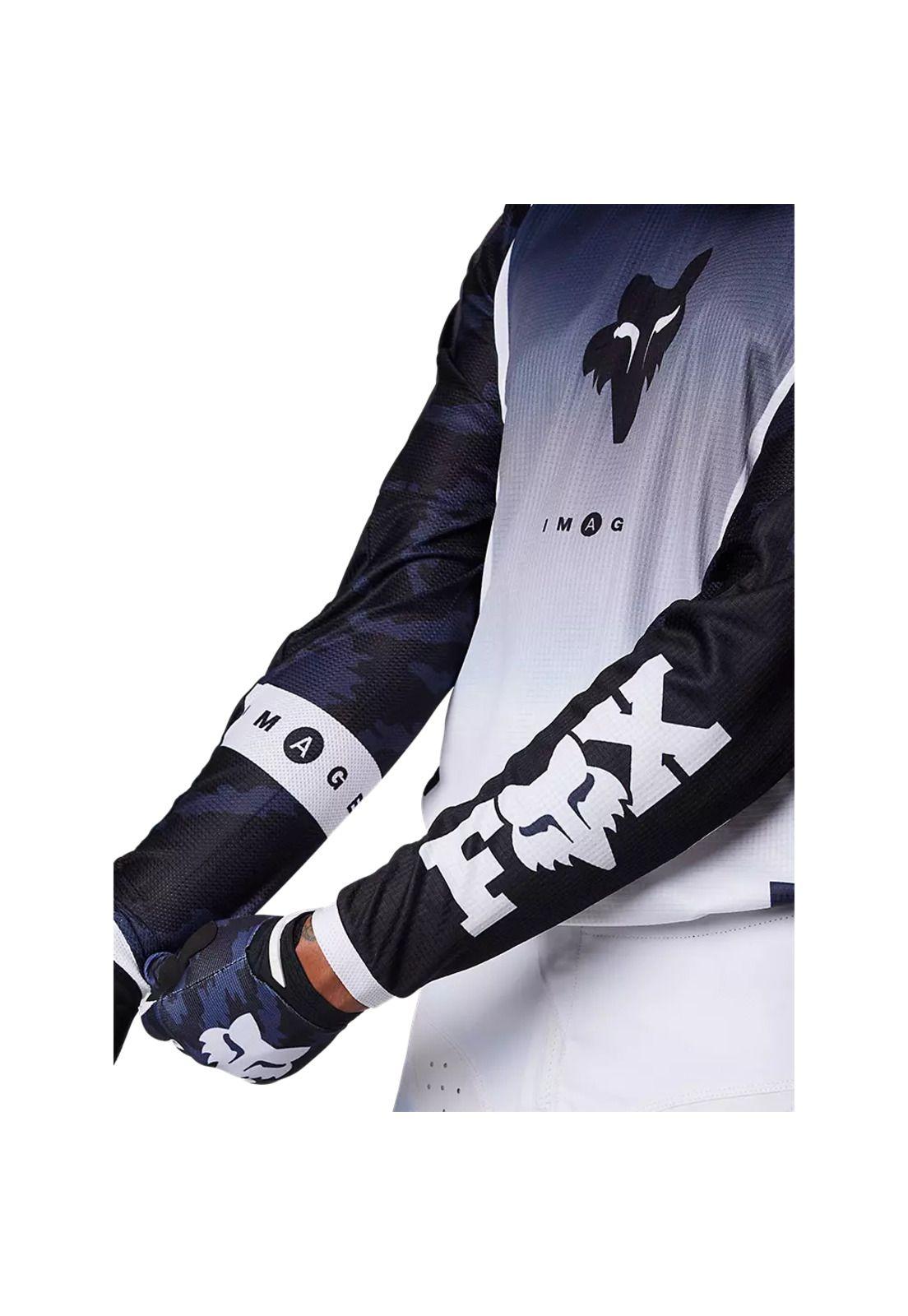 Polera Moto 180 Nuklr Azul/Blanco Fox-3