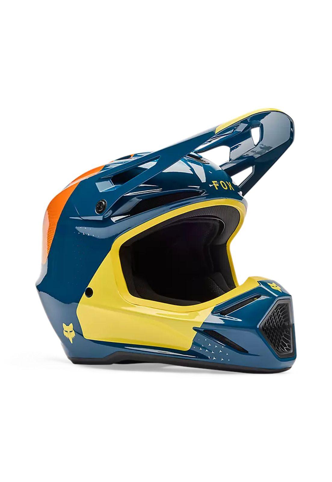 Casco Moto V3 Tine Azul Fox-1