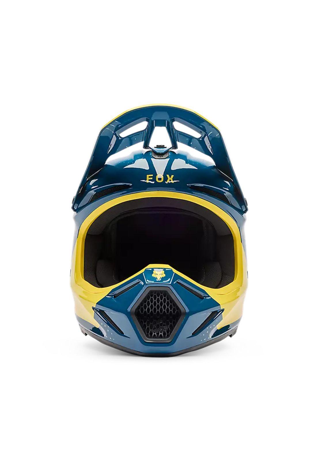 Casco Moto V3 Tine Azul Fox-2