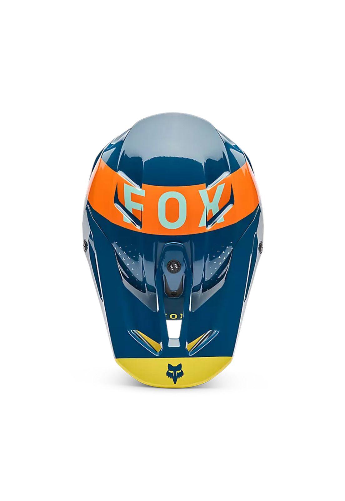 Casco Moto V3 Tine Azul Fox-3