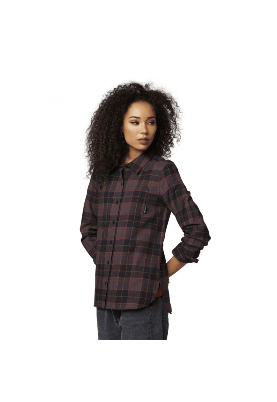 Camisa Lifestyle Mujer Pines Morado Fox-0