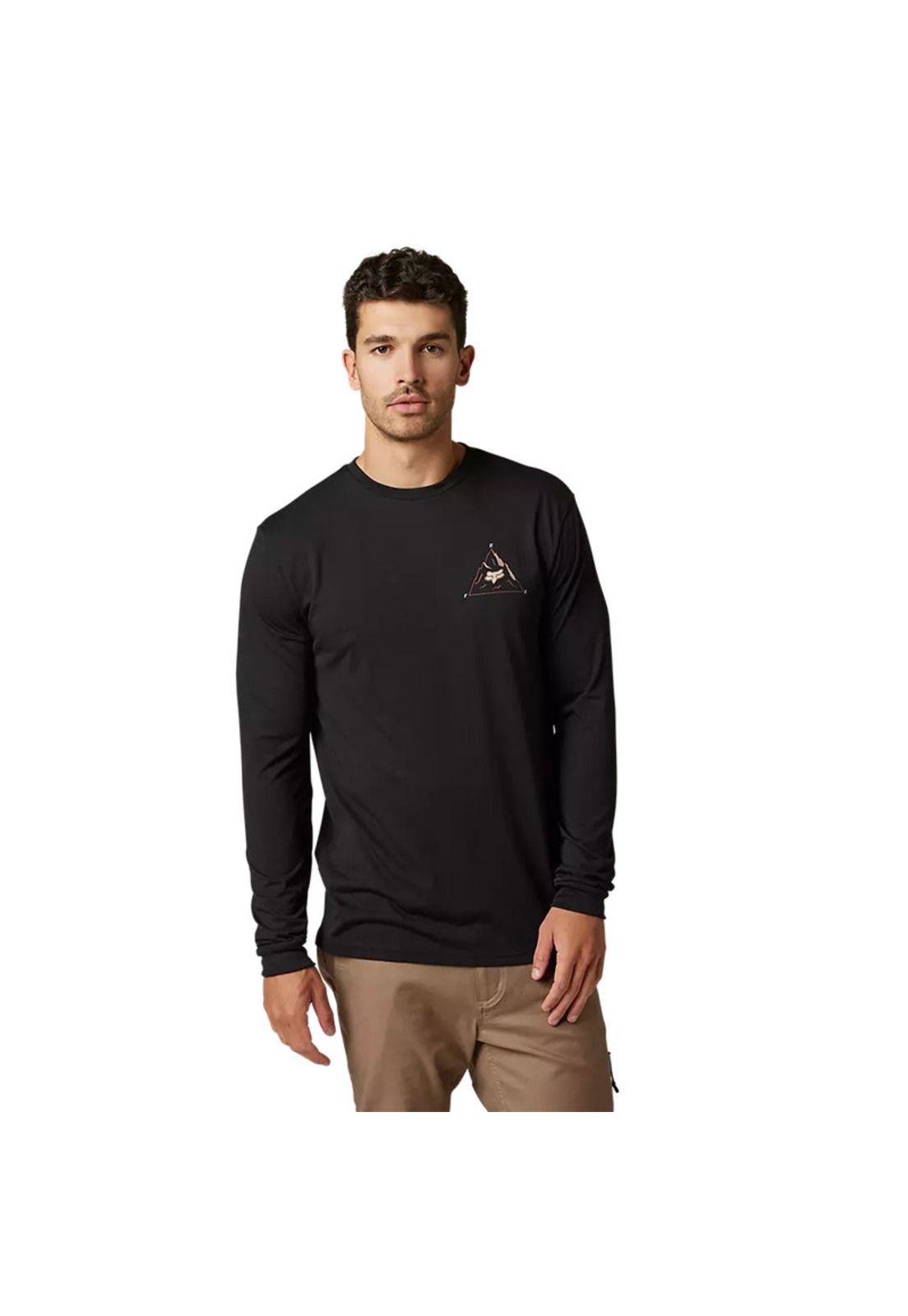 Polera Lifestyle Manda Larga Finisher Drirelease® Negro Fox-0