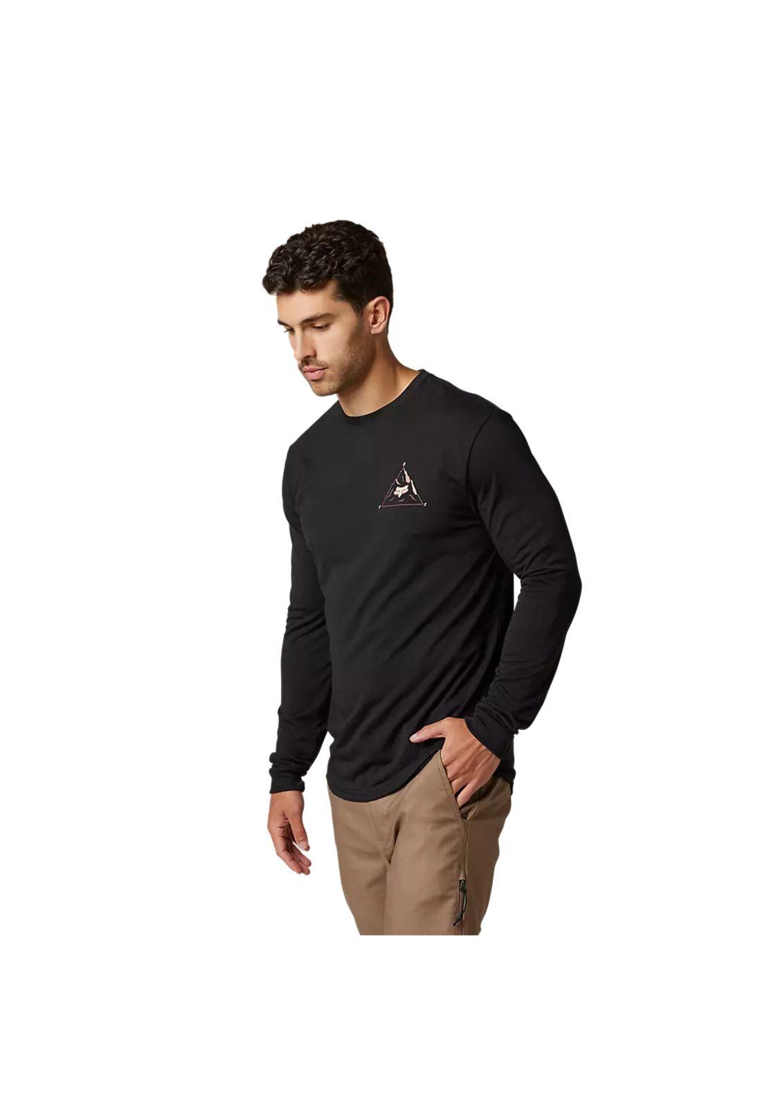Polera Lifestyle Manda Larga Finisher Drirelease® Negro Fox-1