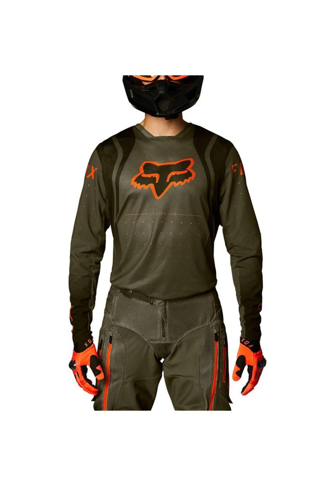 Polera Moto Legion Air Kovent Verde Oliva Fox-0