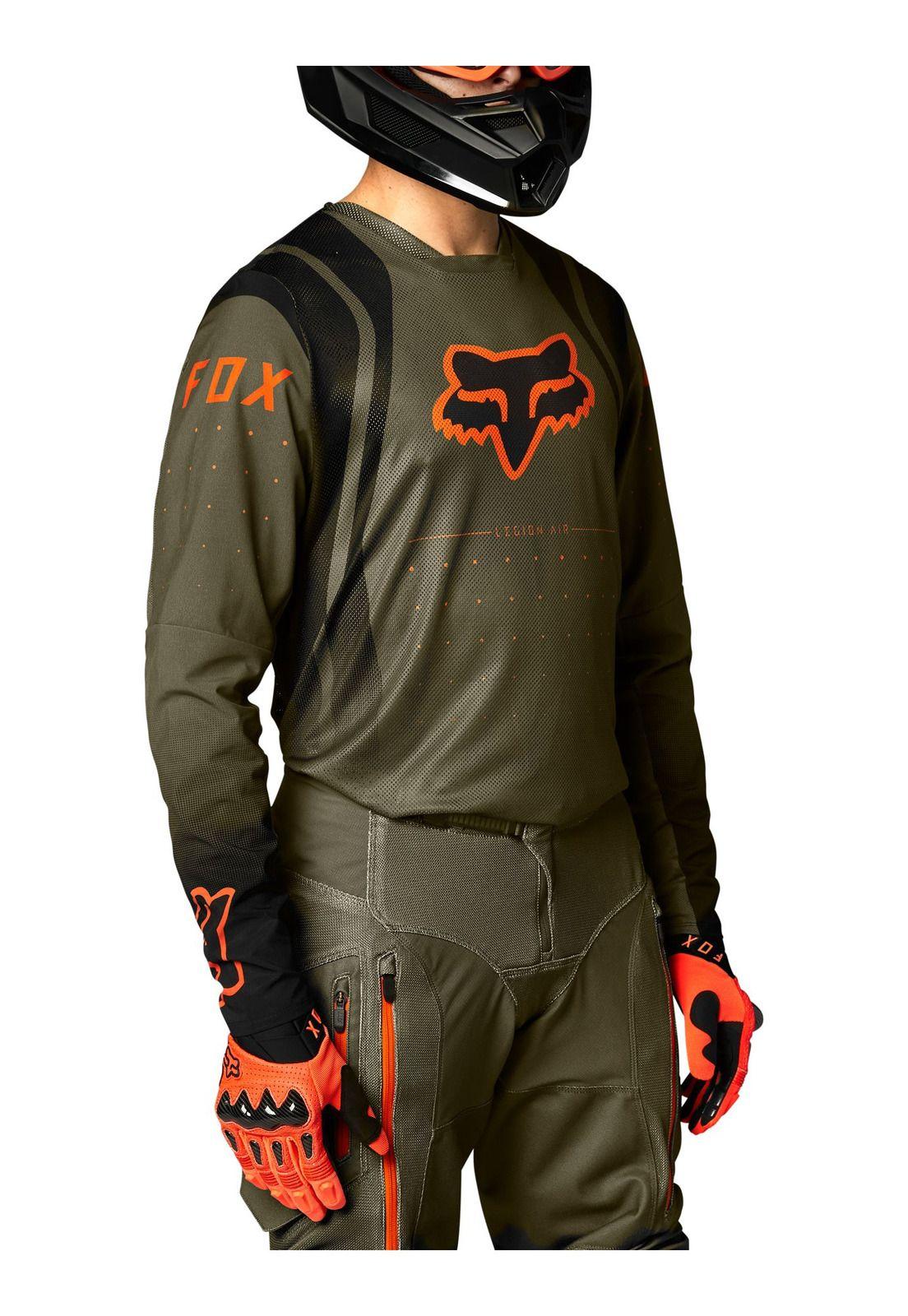 Polera Moto Legion Air Kovent Verde Oliva Fox-1