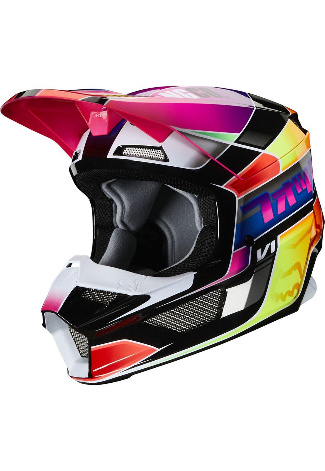 Casco Moto Niño V1 Yorr Multicolor Fox-1