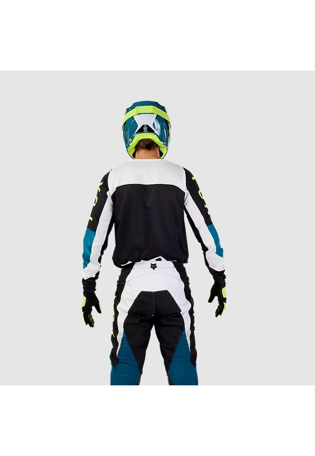 Polera Moto 180 Nitro Azul/Amarillo Fox-1