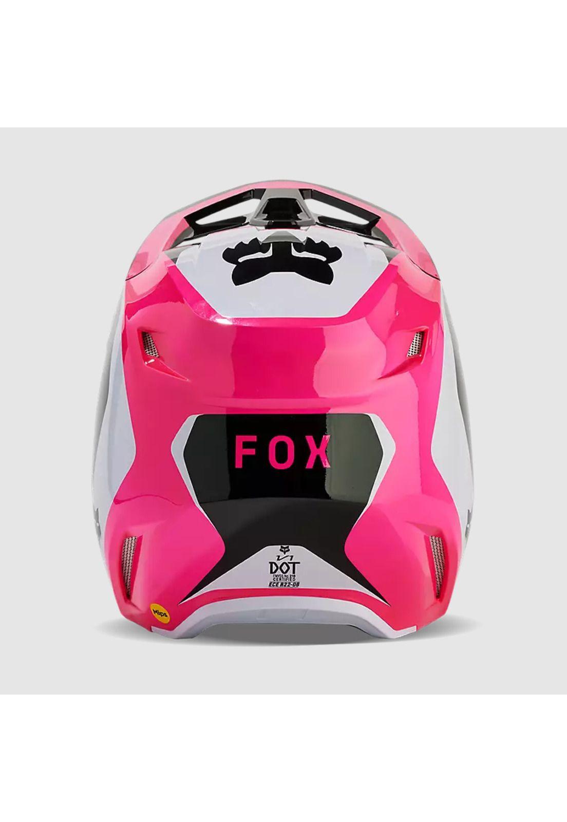 Casco Moto Niño V1 Nitro Rosado Fox-4