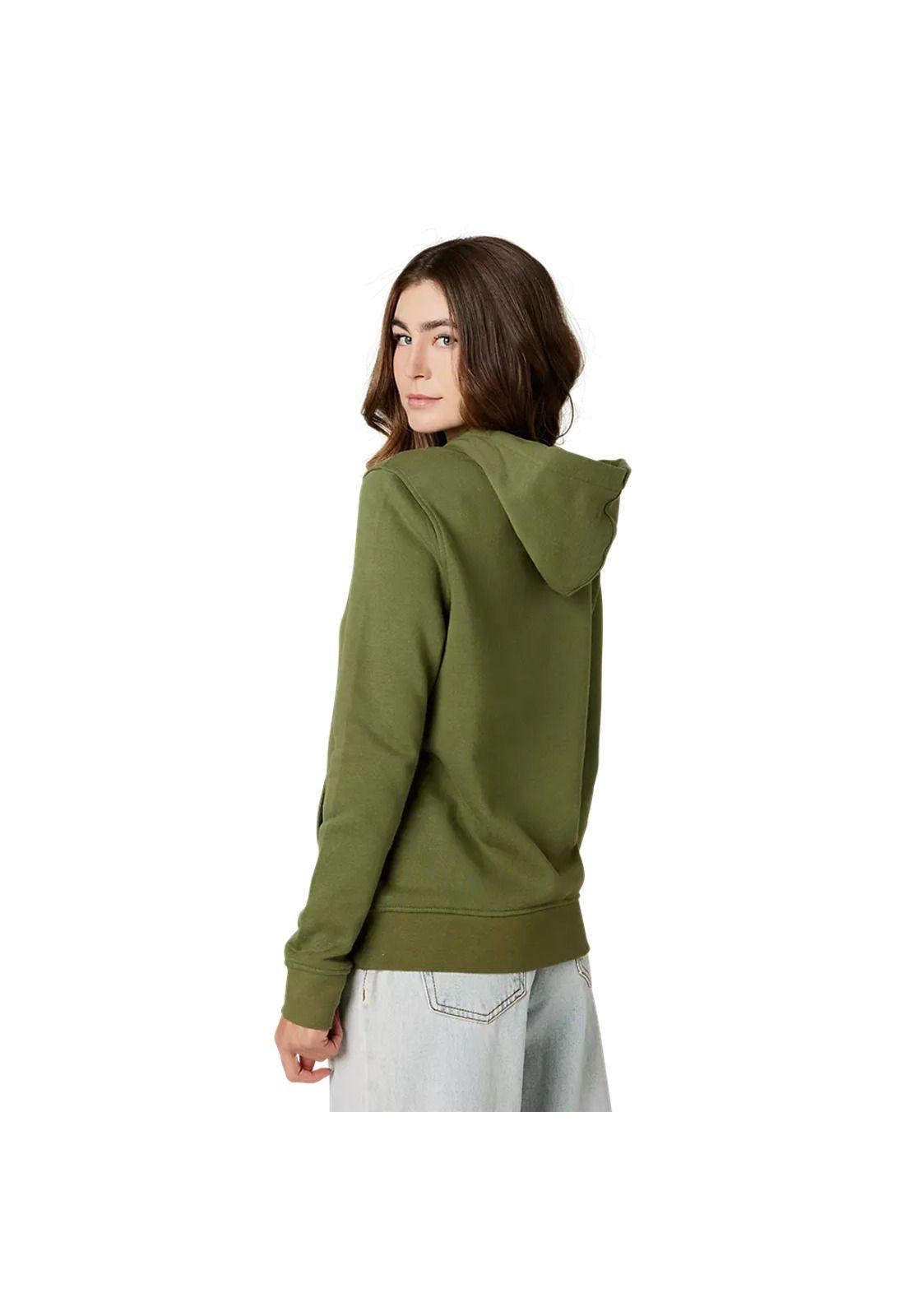 Poleron Lifestyle Mujer Pinnacle Verde Fox-2