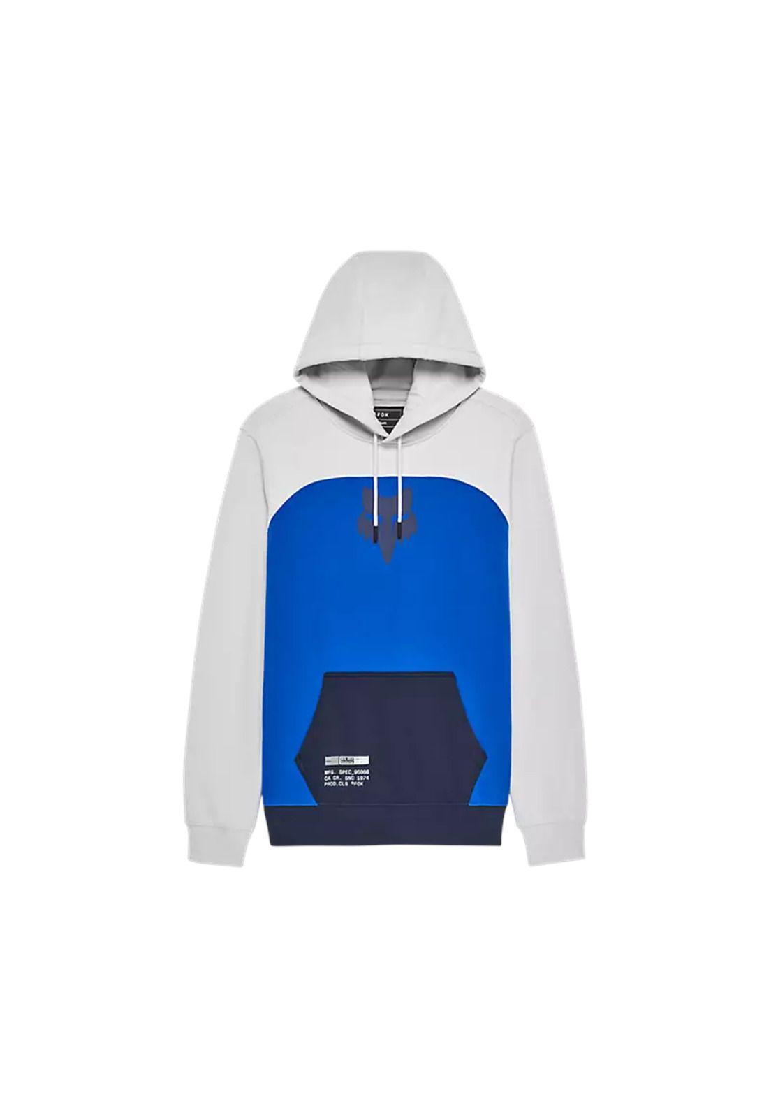 Poleron Lifestyle Fracture Azul/Gris Fox-0