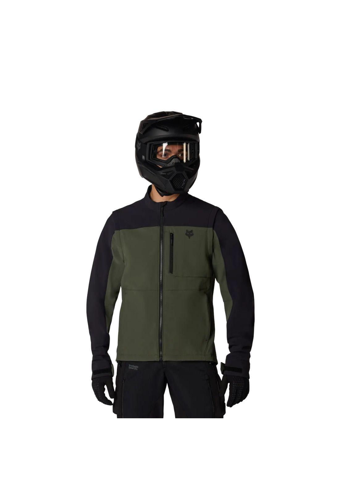 Chaqueta Moto Ranger Softshell Off-Road Verde Fox-2