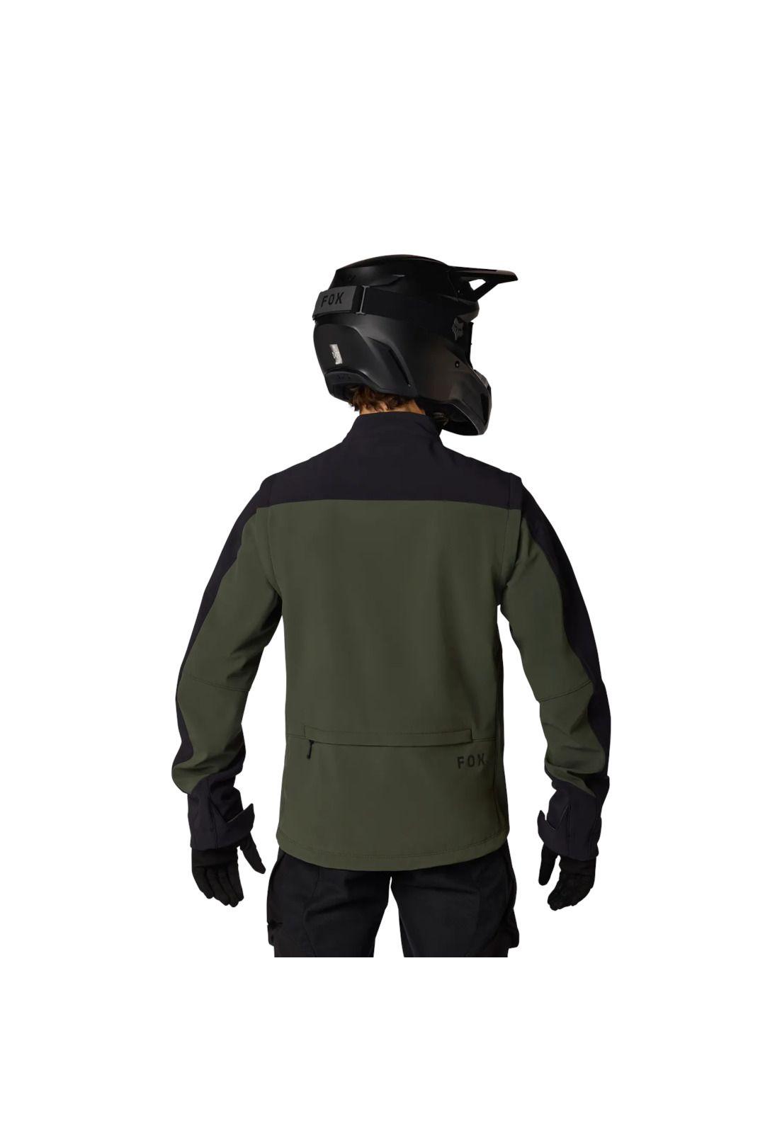 Chaqueta Moto Ranger Softshell Off-Road Verde Fox-3