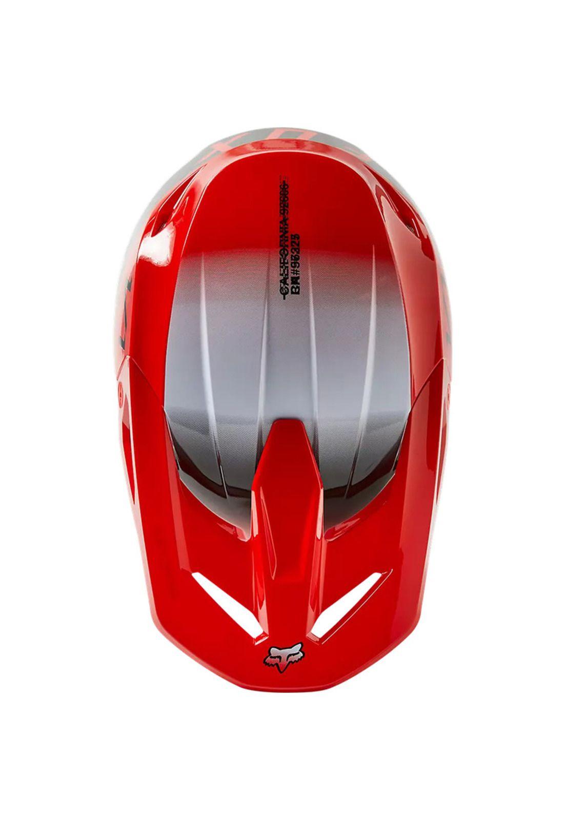 Casco Moto V1 Toxsyk Rojo/Negro Fox-3