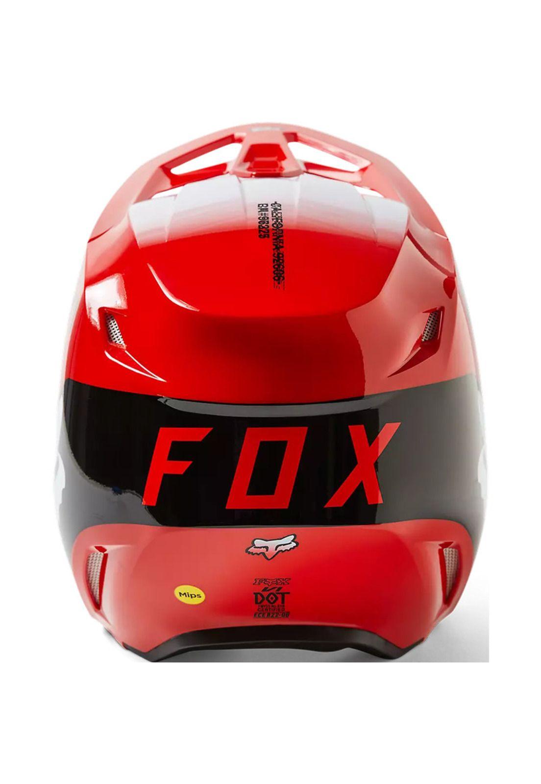 Casco Moto V1 Toxsyk Rojo/Negro Fox-5
