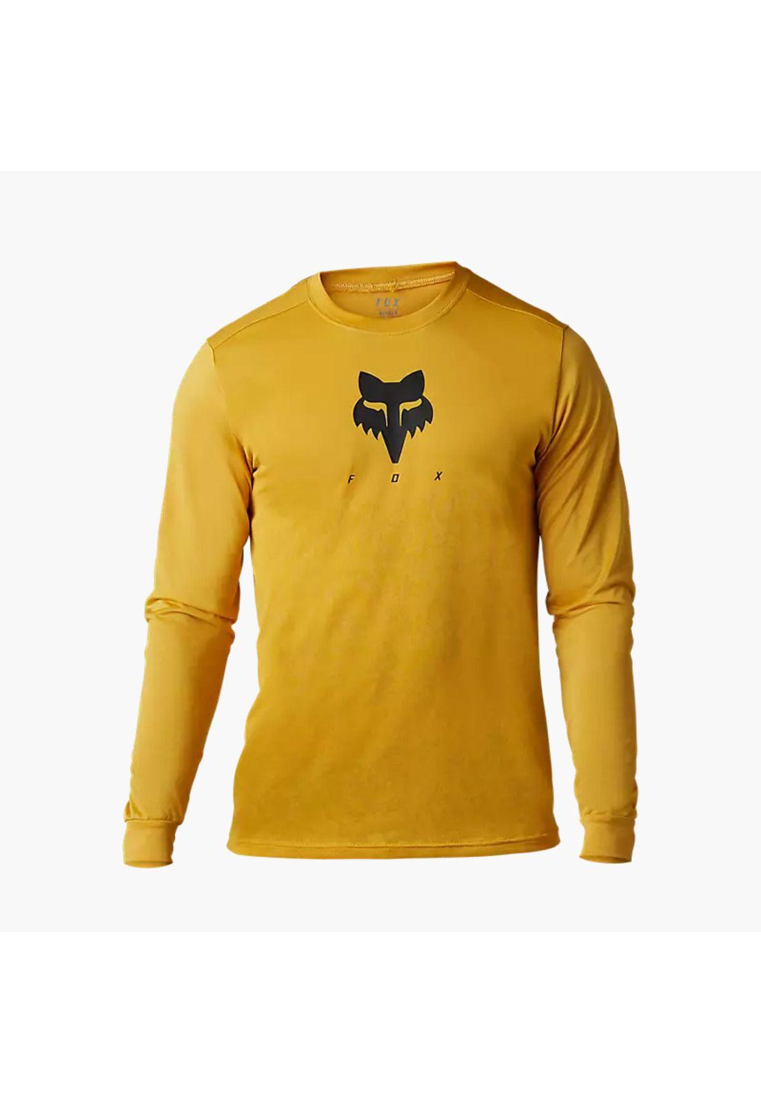 Polera Bicicleta Ranger Trudi™ Manga Larga Amarillo Fox-0
