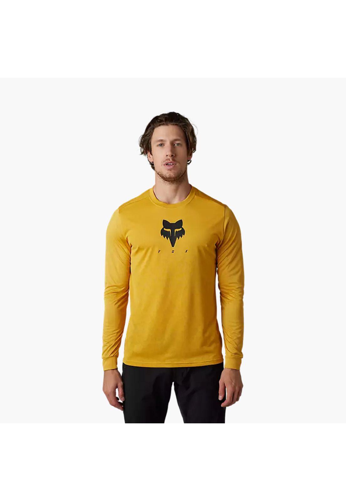 Polera Bicicleta Ranger Trudi™ Manga Larga Amarillo Fox-1