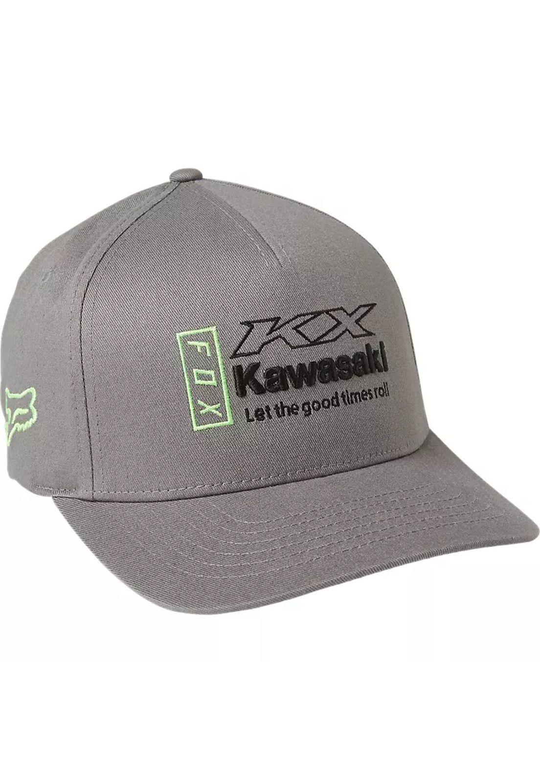 Gorro Jockey Lifestyle Kawasaki Flexfit Gris Fox-0