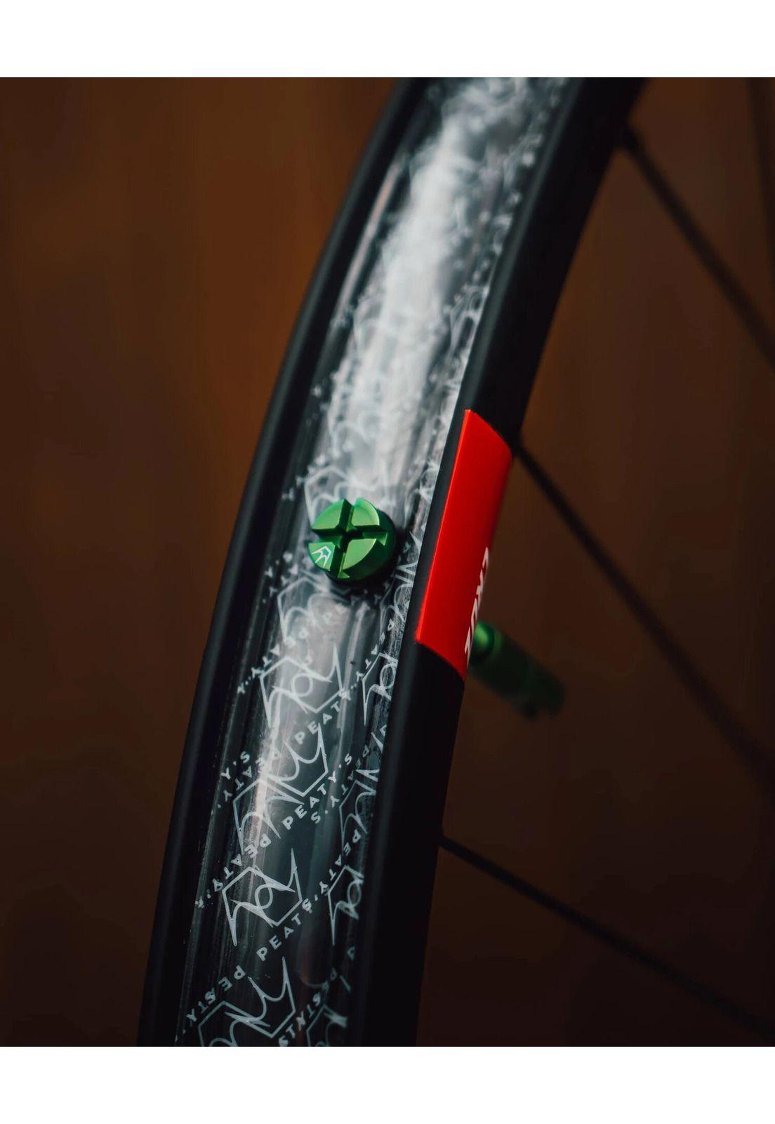 Valvula Tubular Chris King 42Mm Rojo/Verde Peaty's-3
