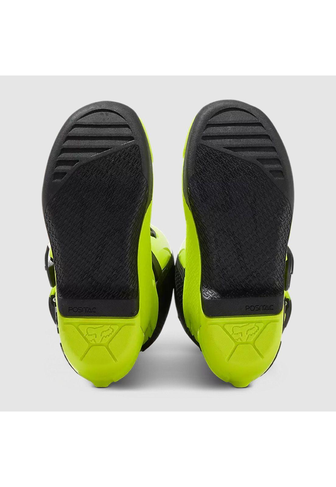 Botas Moto Niño Comp Amarillo Fluor Fox-4