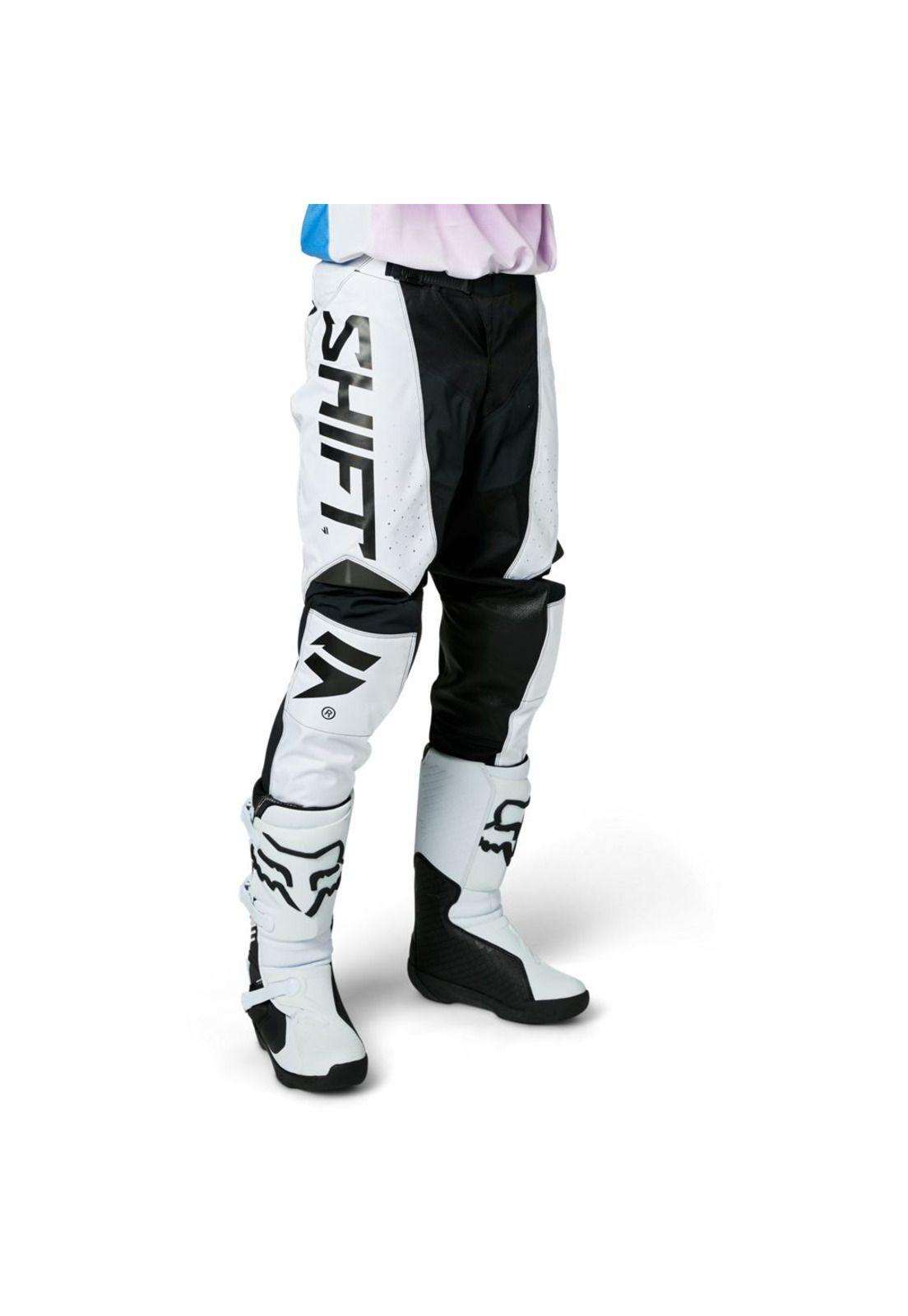 Pantalon Moto White Label Trac Blanco Shift-0