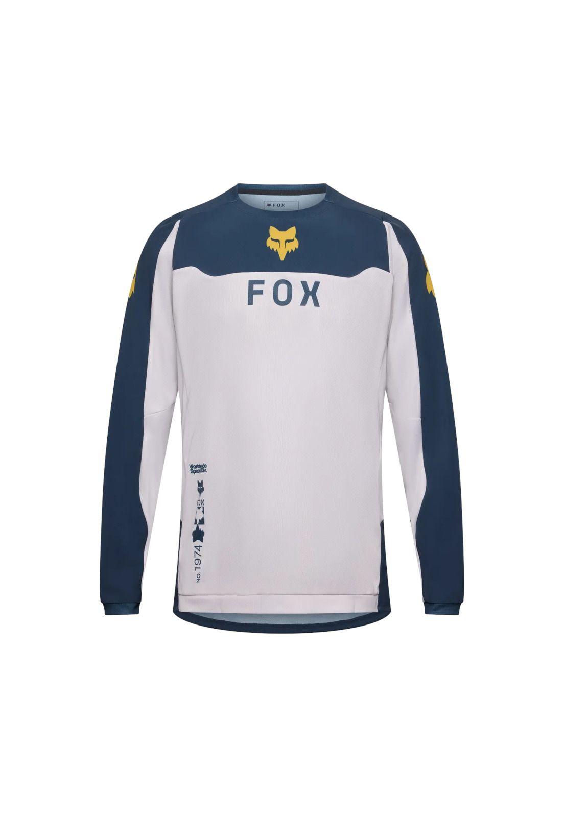 Polera Moto Ranger Off-Road Blanco Crema Fox-0