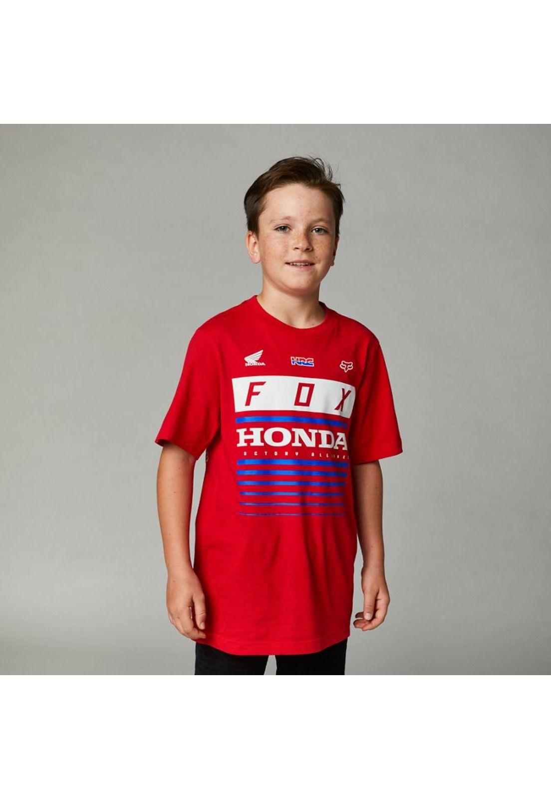 Polera Lifestyle Niño Honda Rojo Fox-0