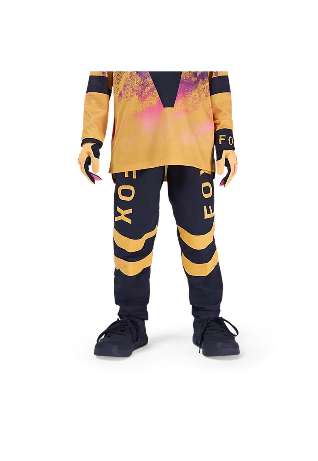 Pantalon Bicicleta Niño Ranger Kairos Negro/Amarillo Fox-2