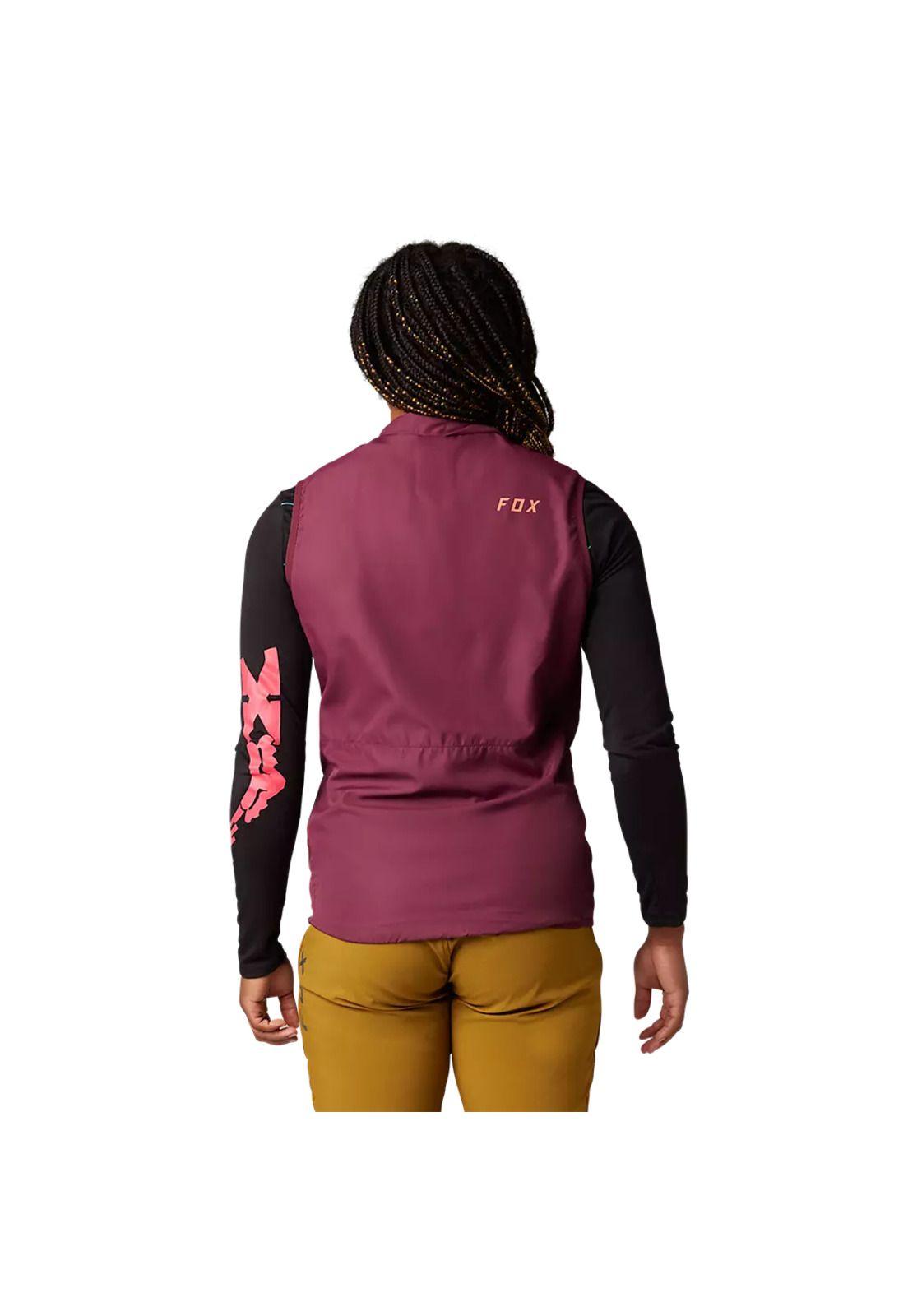 Chaqueta Bicicleta Ranger Wind Sin Mangas Burdeo Fox-2