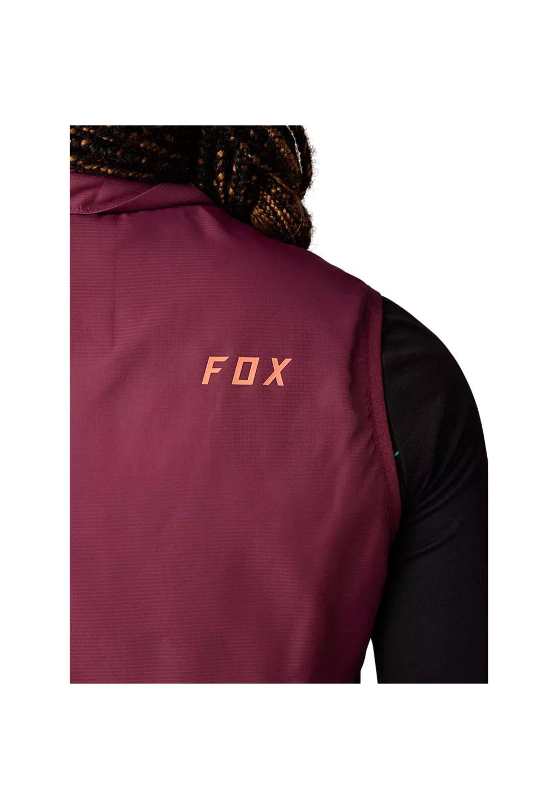 Chaqueta Bicicleta Ranger Wind Sin Mangas Burdeo Fox-5