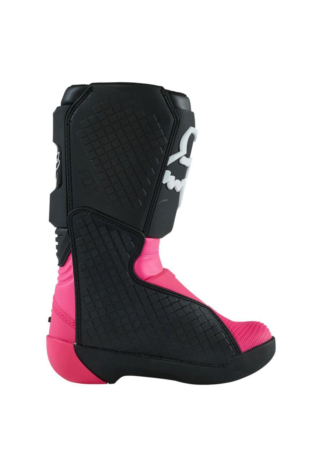 Botas Moto Niña Comp Rosado Fox-2