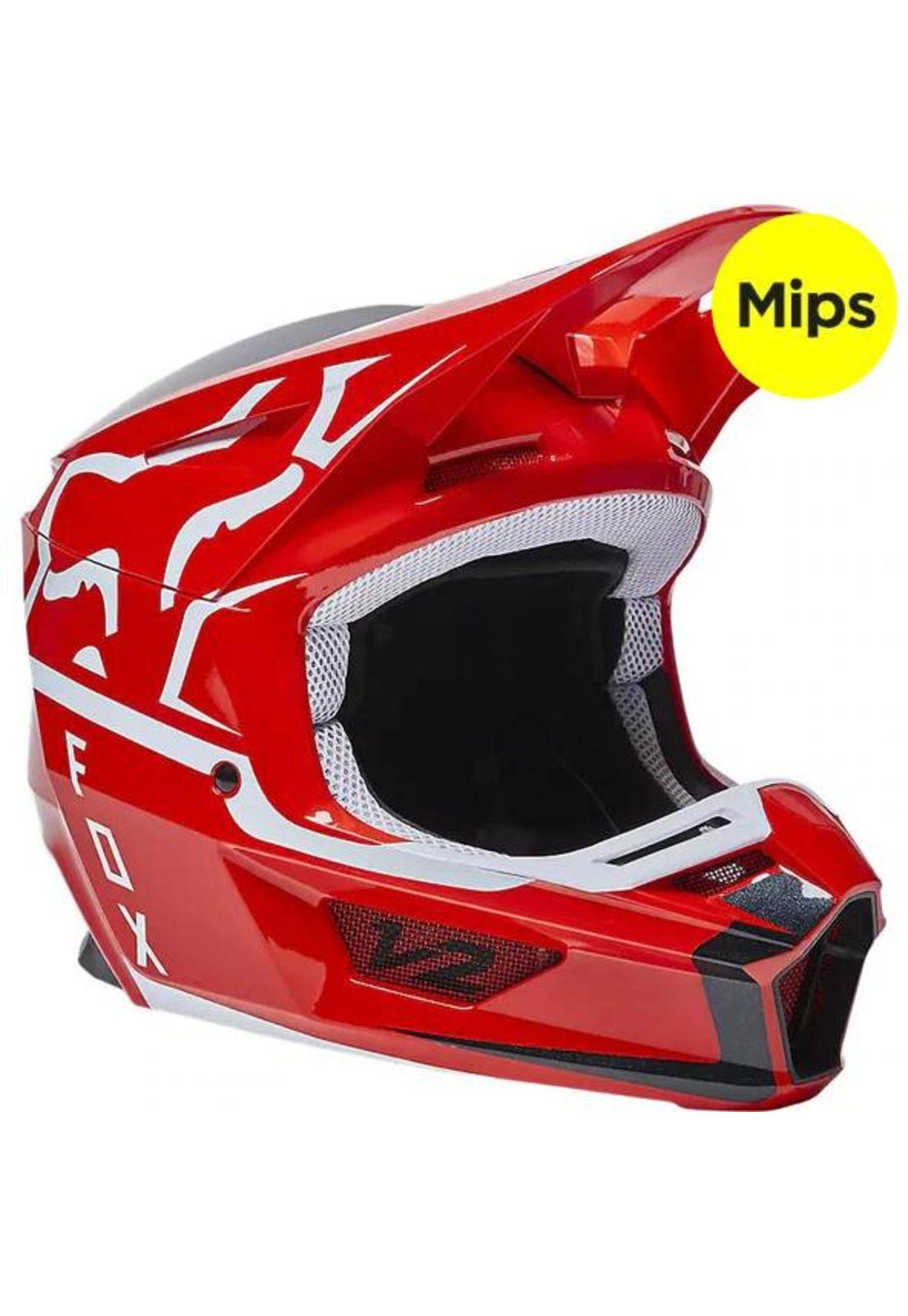 Casco Moto V2 Merz Rojo Fox-0