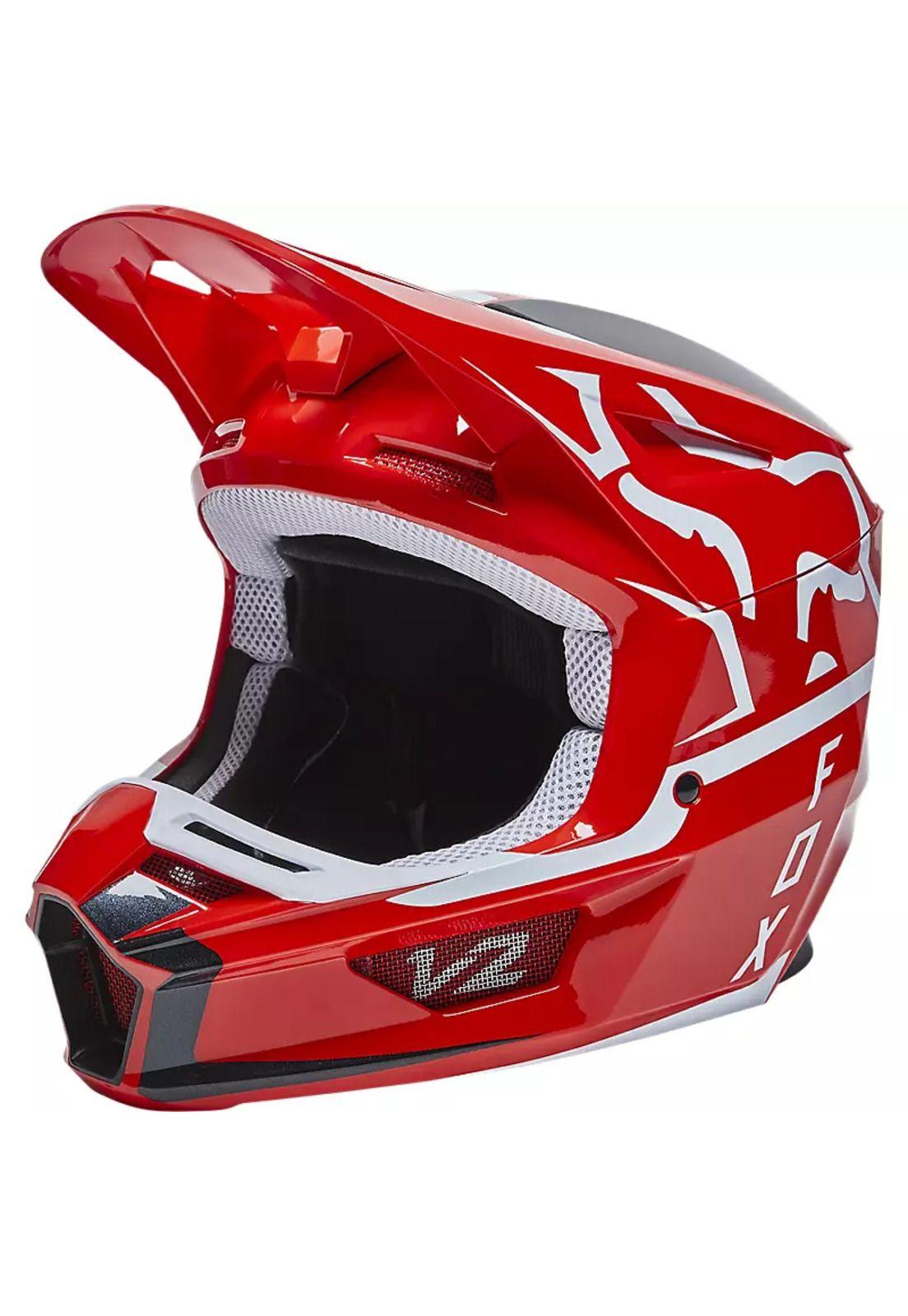 Casco Moto V2 Merz Rojo Fox-1