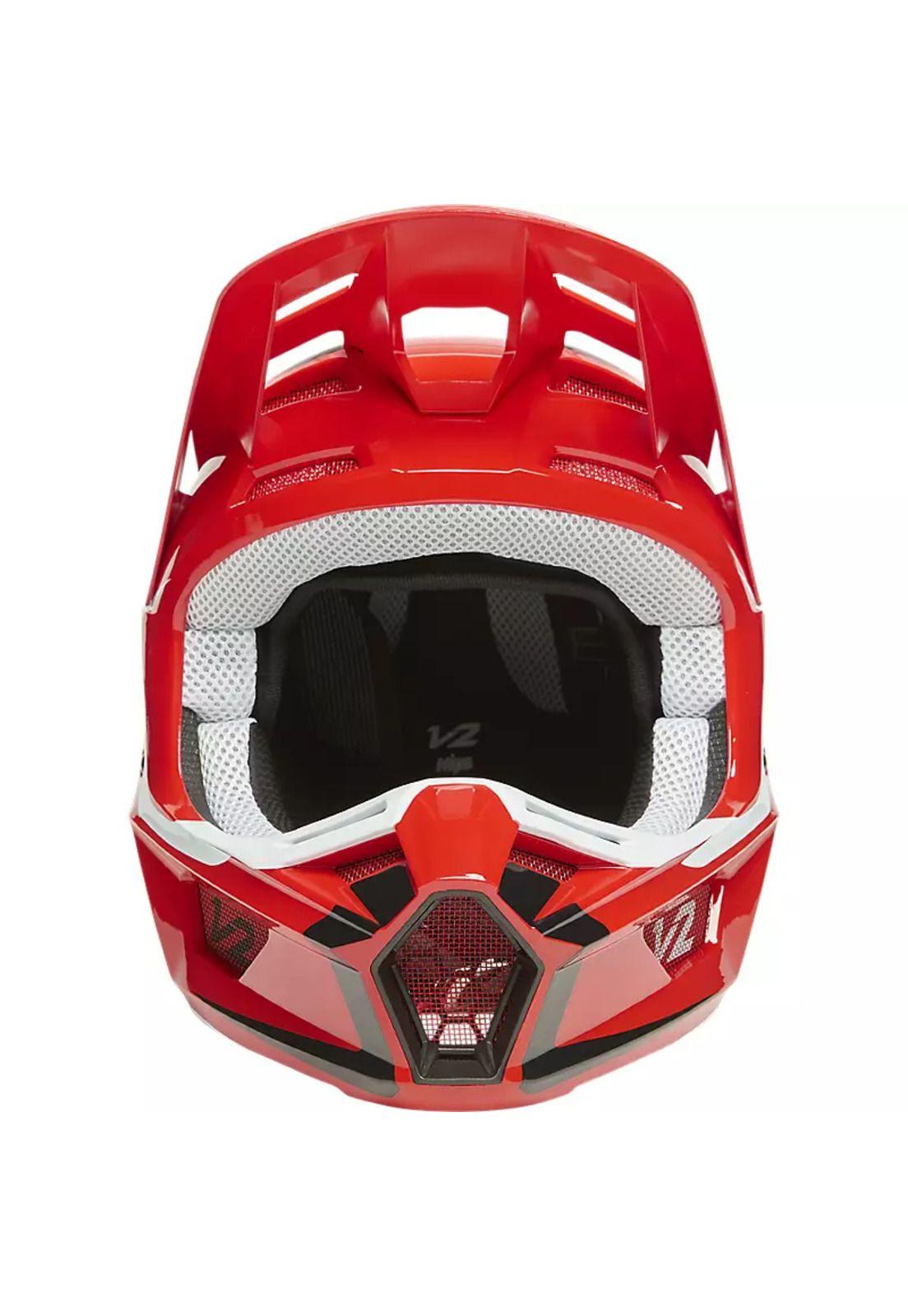 Casco Moto V2 Merz Rojo Fox-4