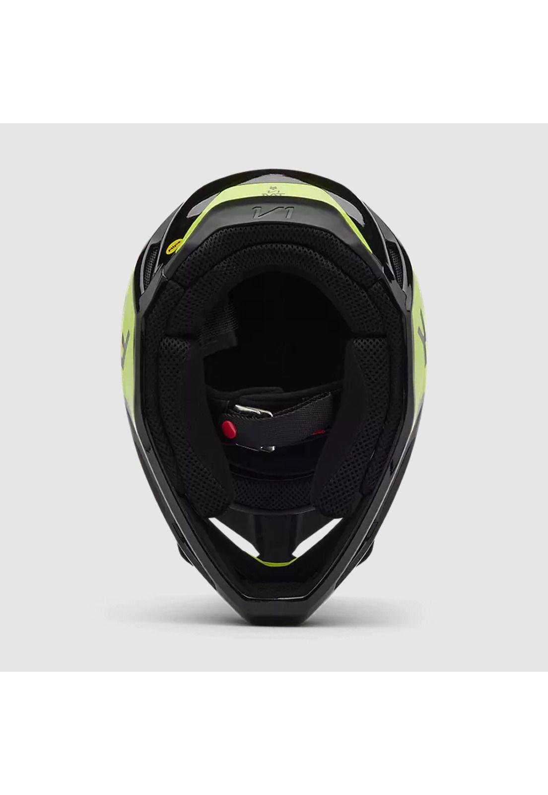 Casco Moto V1 Lean Gris/Amarillo Fox-5