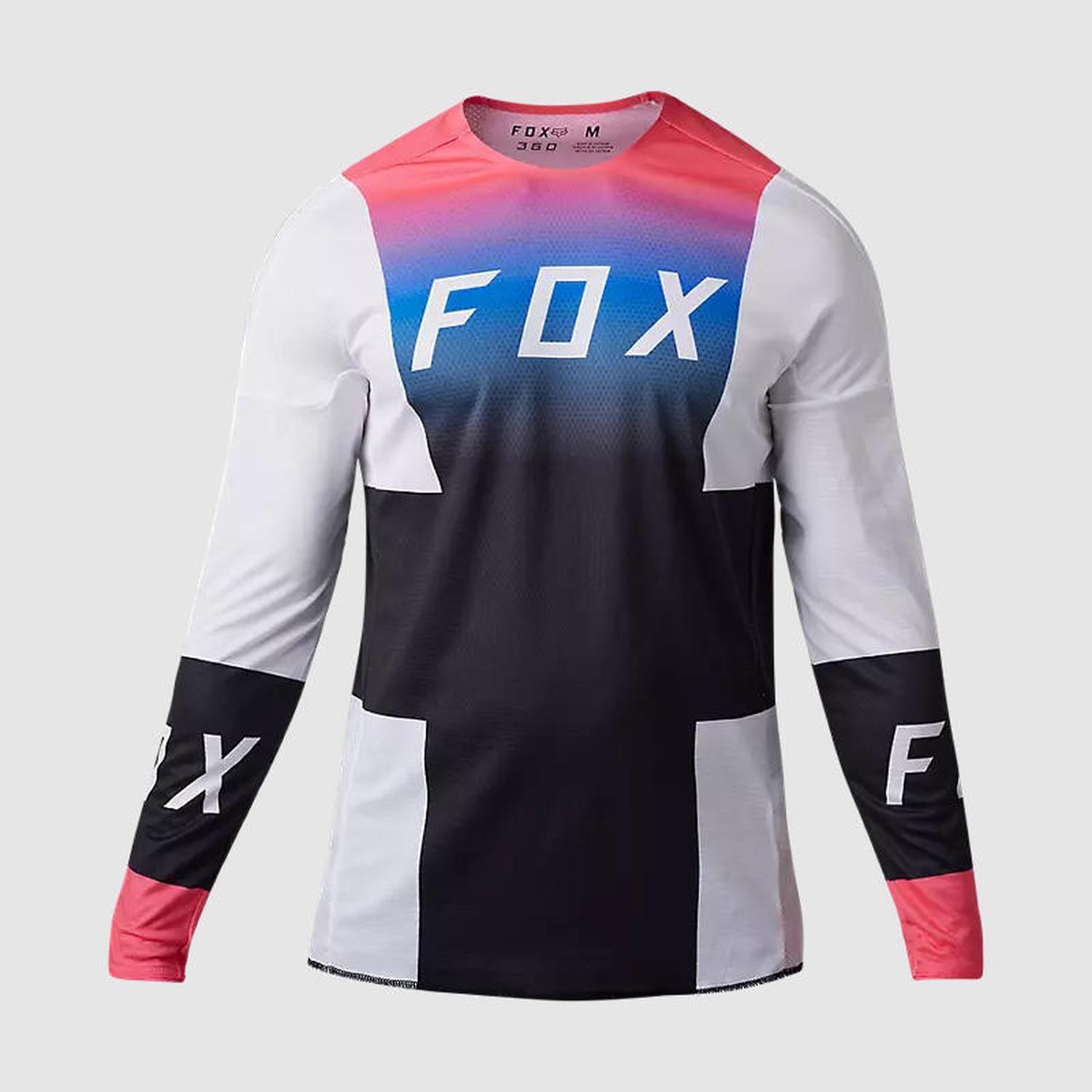 Polera Moto 360 Horyzn Negro/Blanco/Rosado Fox-0