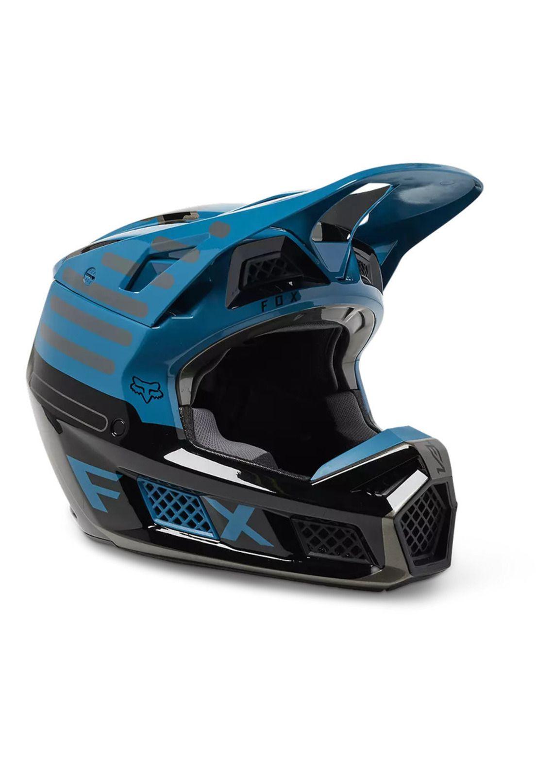 Casco Moto V3 RS Ryaktr Azul/Negro Fox-0