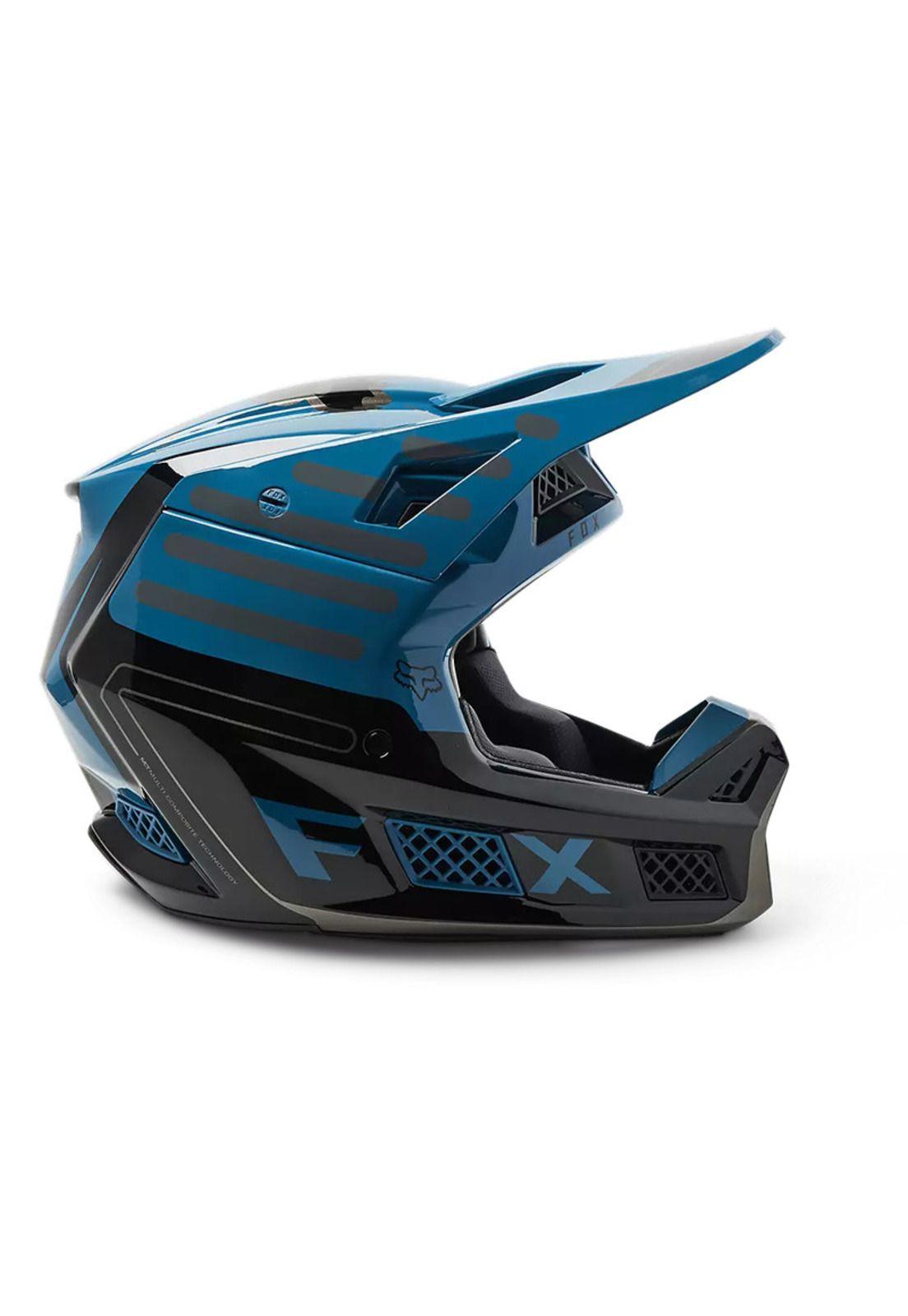 Casco Moto V3 RS Ryaktr Azul/Negro Fox-1