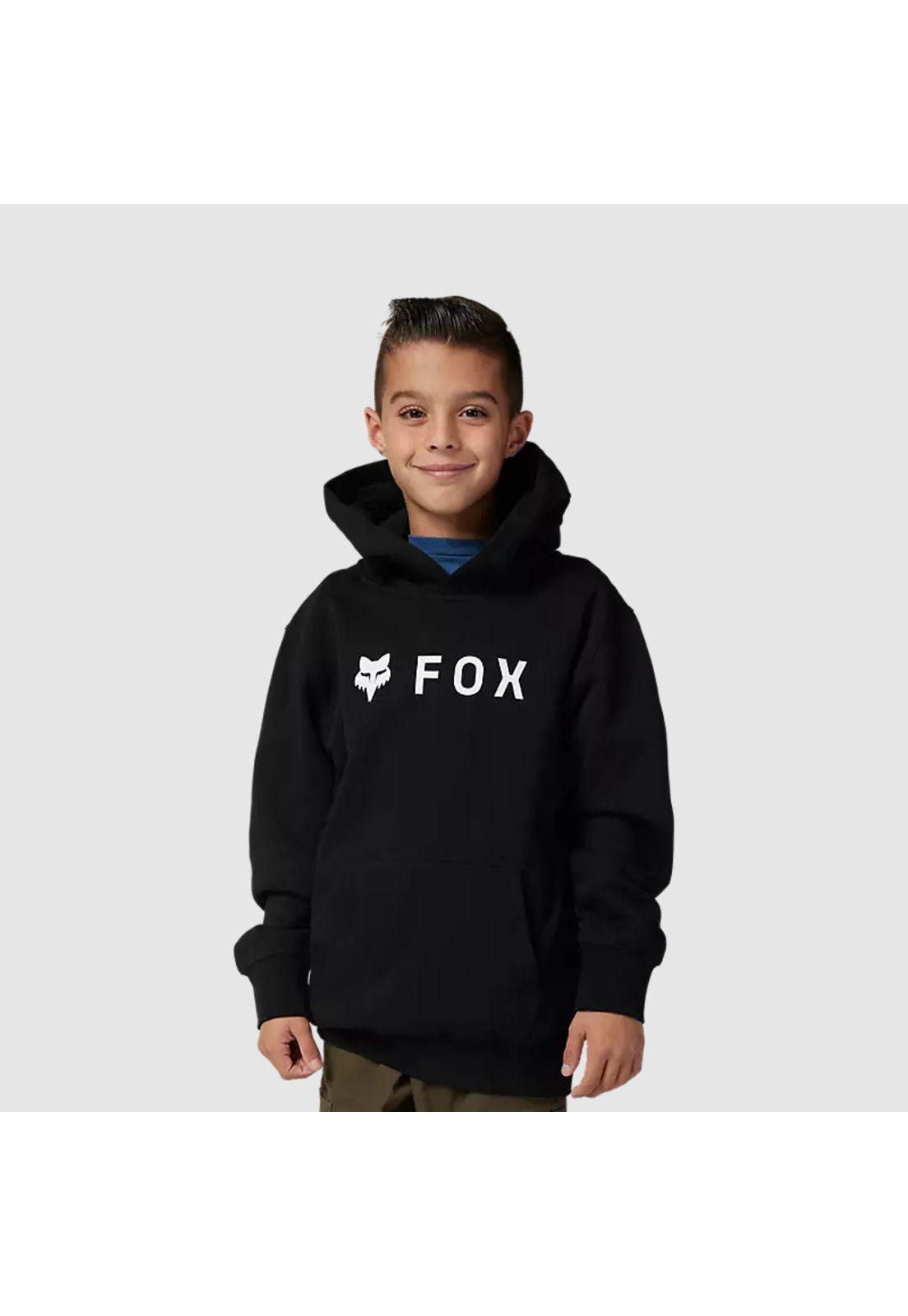 Poleron Lifestyle Niño Canguro Absolute Negro Fox-0