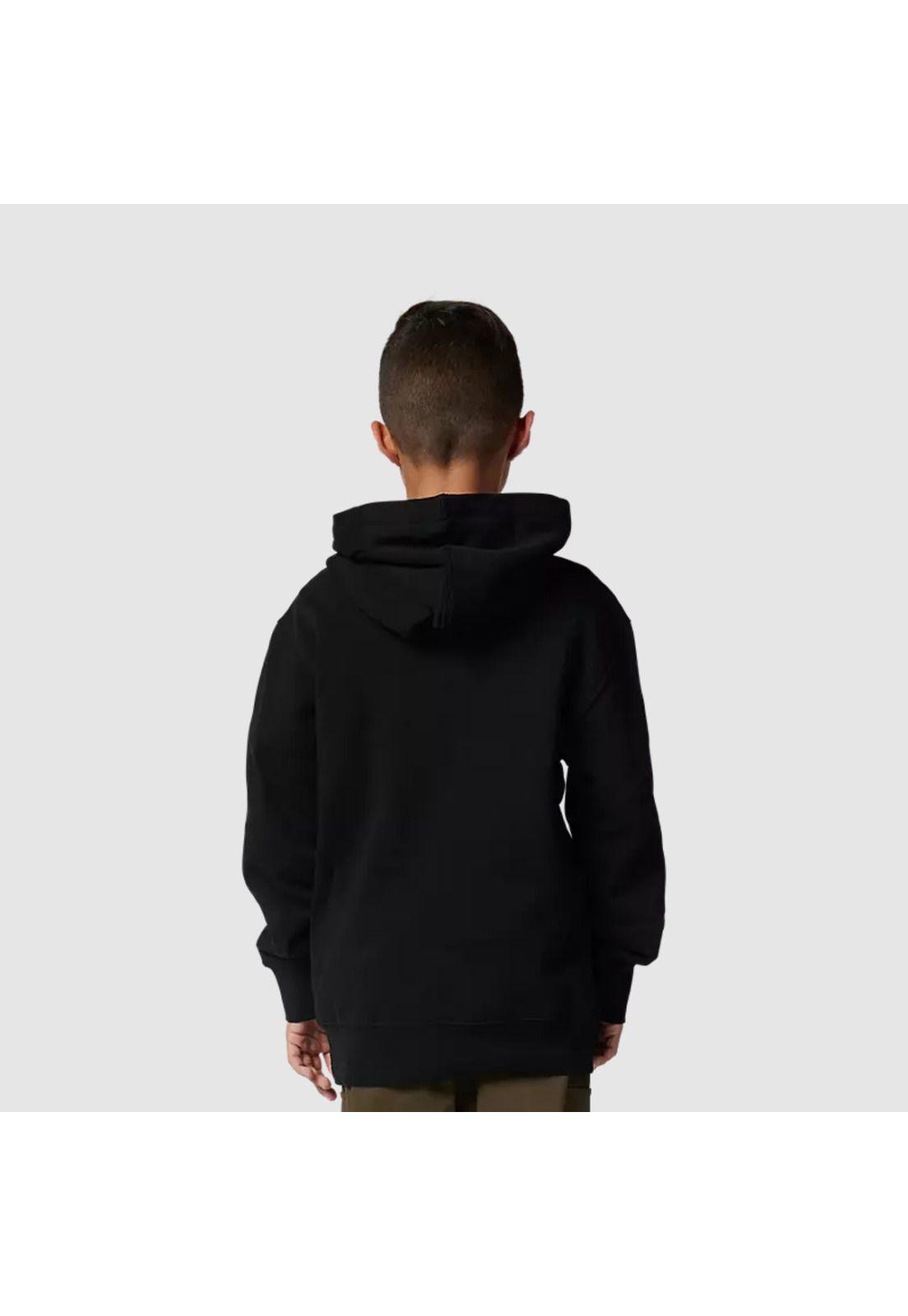 Poleron Lifestyle Niño Canguro Absolute Negro Fox-1