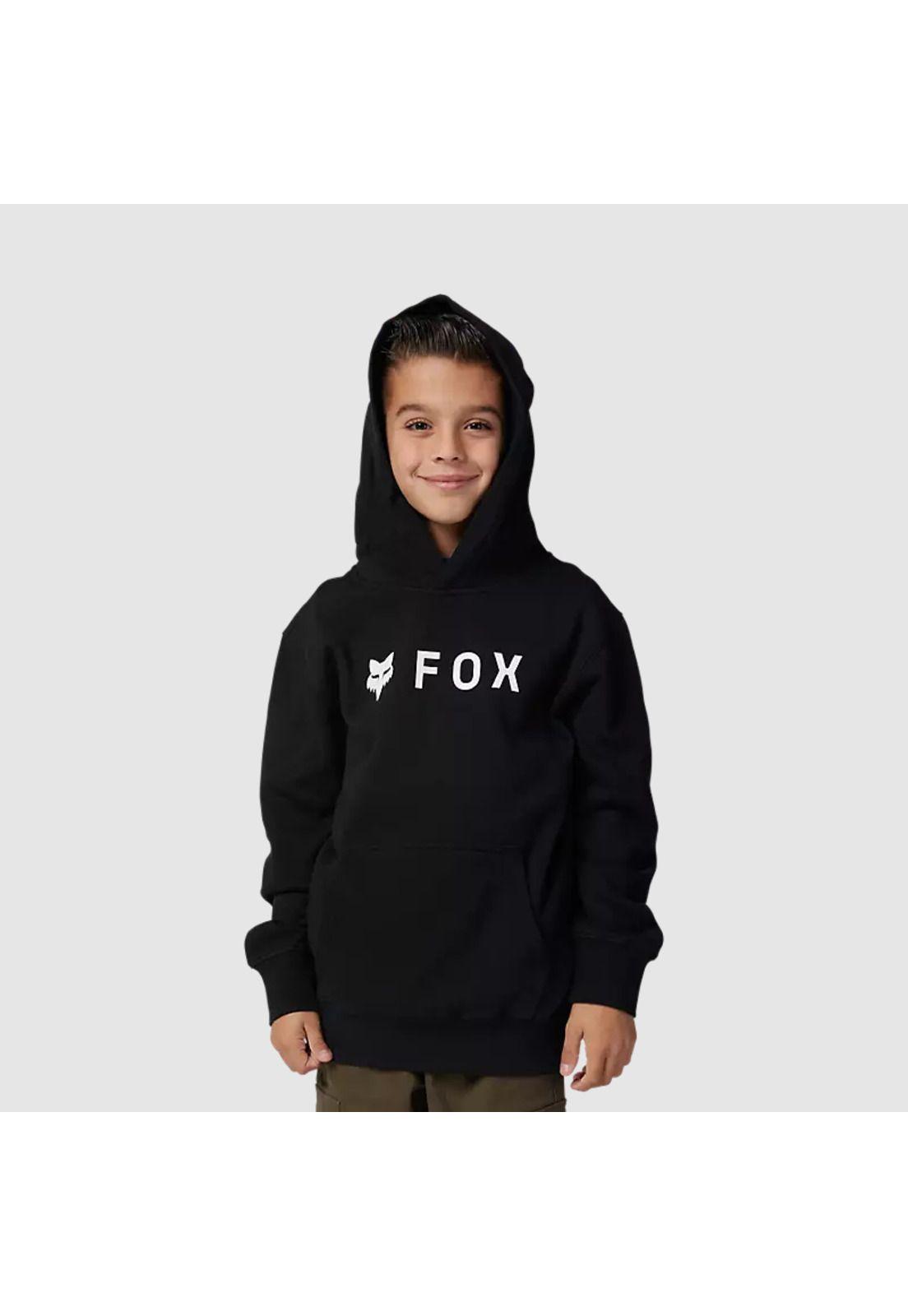 Poleron Lifestyle Niño Canguro Absolute Negro Fox-2