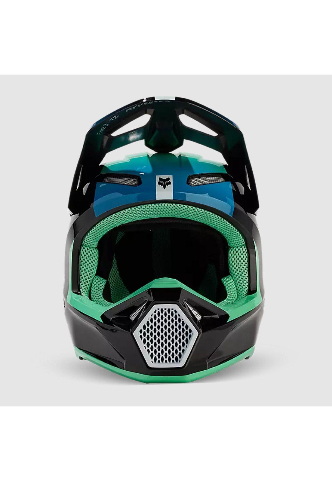 Casco Moto Niño V1 Ballast Negro/Azul Fox-2