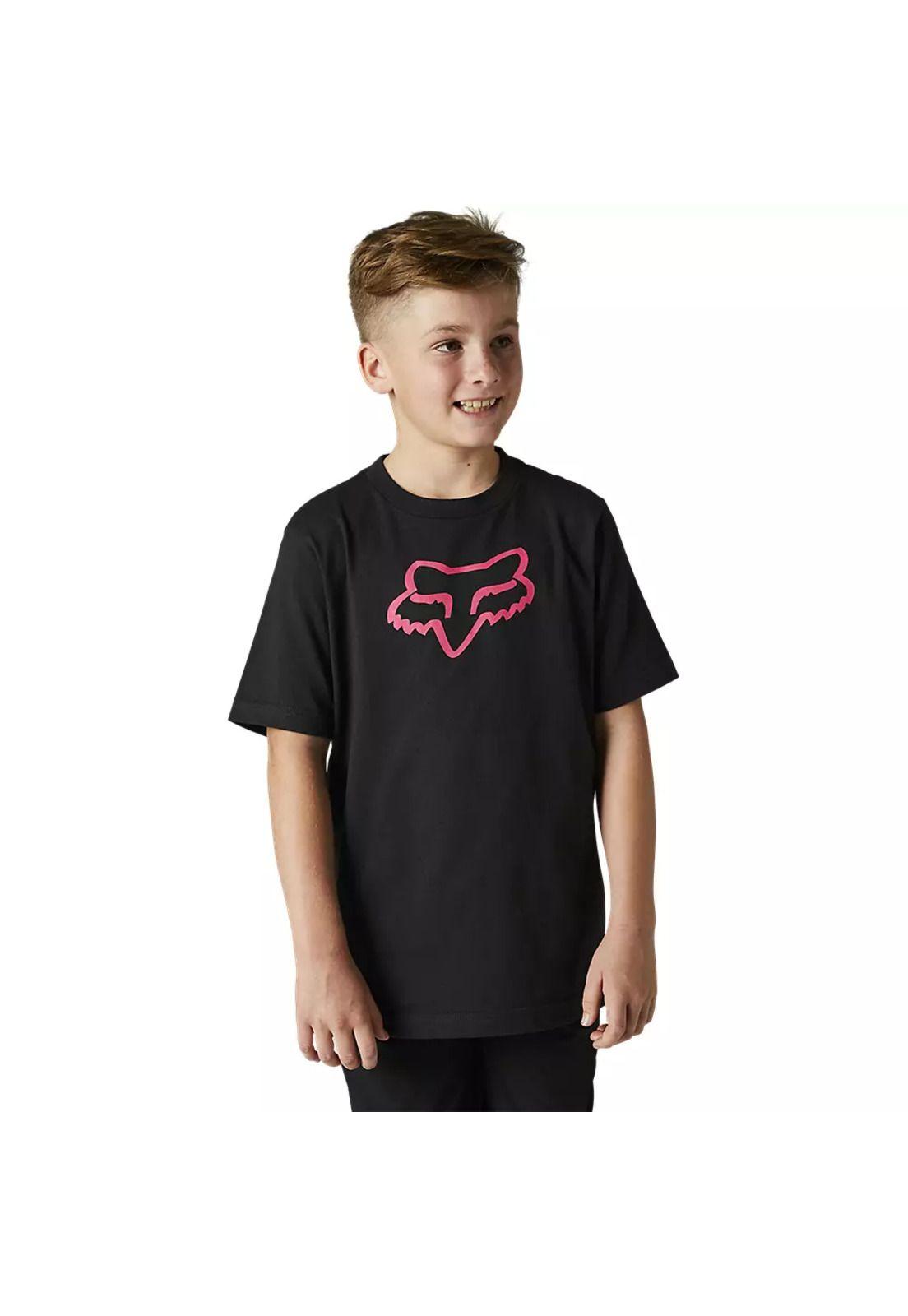 Polera Lifestyle Niño LegacyNegro/Rosado Fox-1