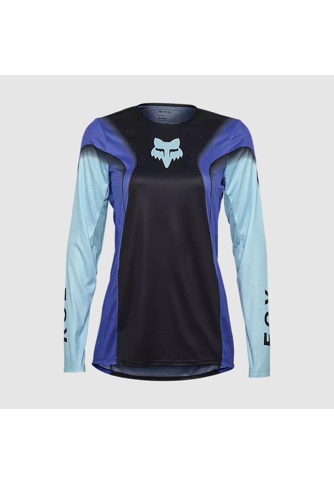 Polera Moto Mujer Flexair Infinite Azul/Negro Fox-0