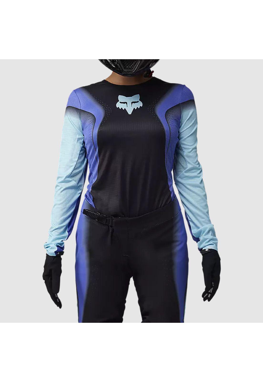 Polera Moto Mujer Flexair Infinite Azul/Negro Fox-2