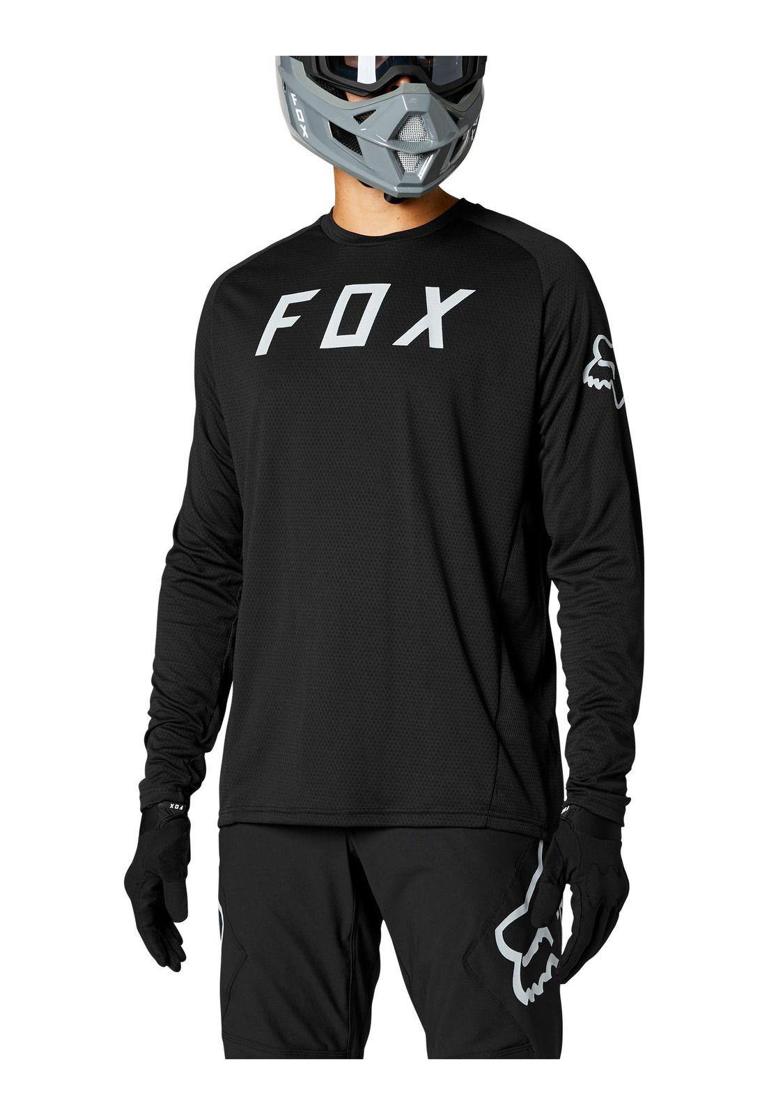 Polera Bicicleta Defend LS Negro Fox-2