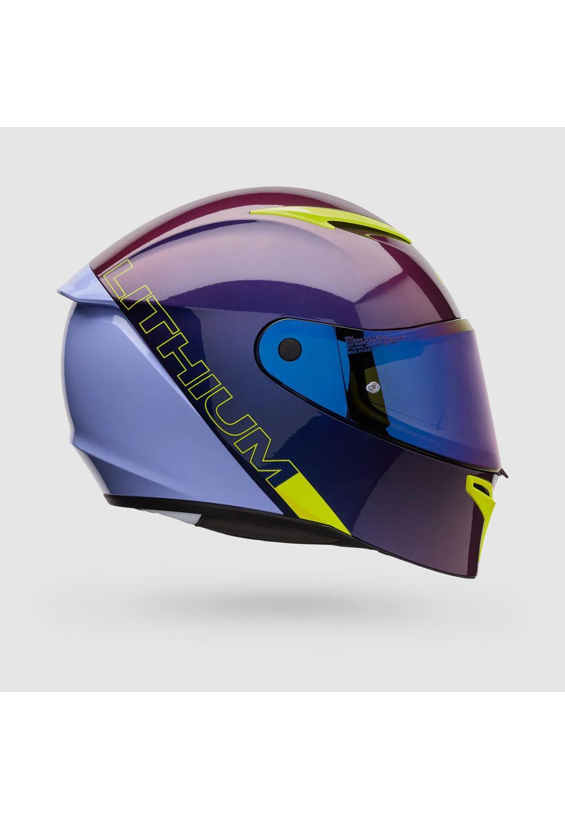 Casco Moto Calle Lithium Mips Plus Delta Negro/Morado Bell-0