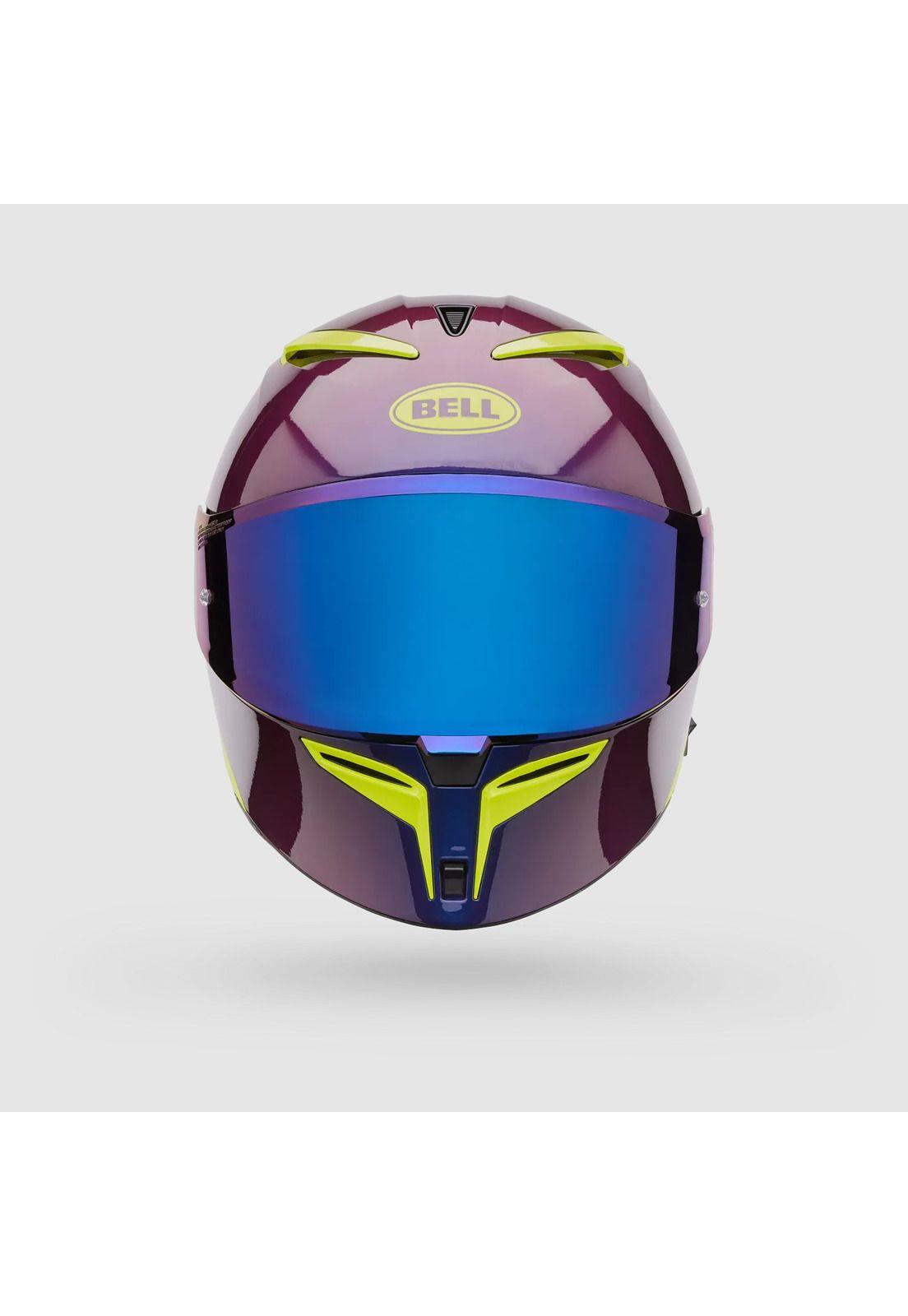 Casco Moto Calle Lithium Mips Plus Delta Negro/Morado Bell-1