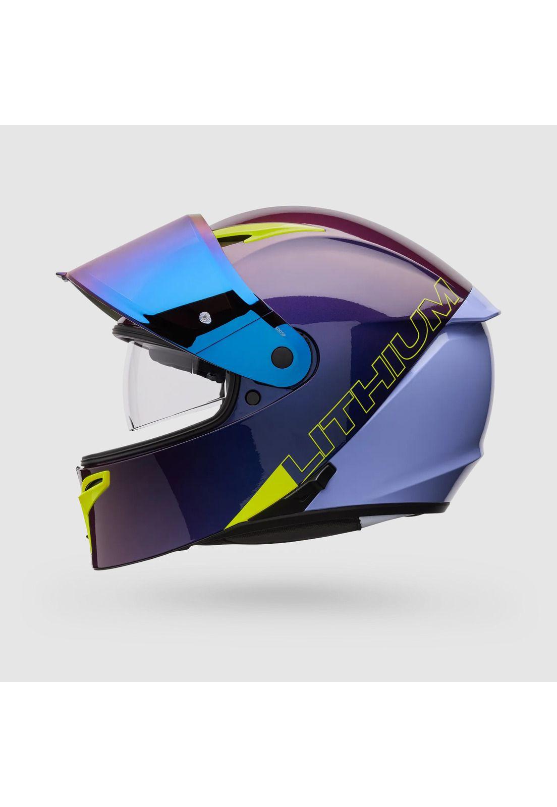 Casco Moto Calle Lithium Mips Plus Delta Negro/Morado Bell-3