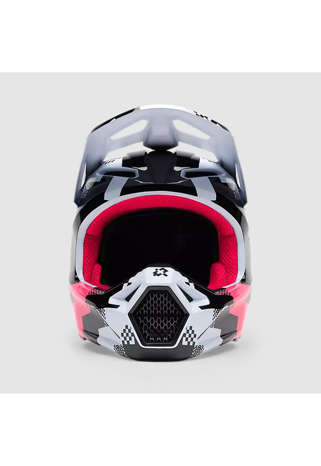 Casco Moto V1 Digi Image Negro/Rosado Negro Fox-2