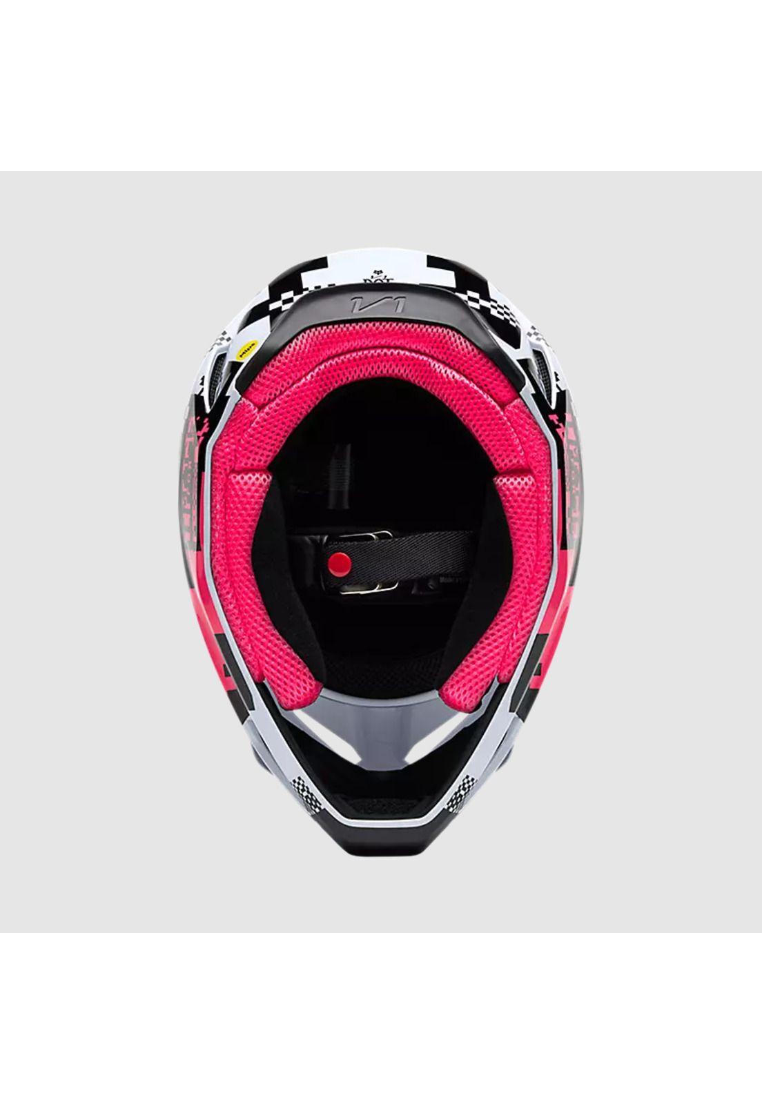 Casco Moto V1 Digi Image Negro/Rosado Negro Fox-5